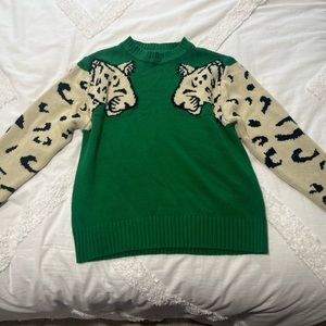 Leopard Print Sweater - Size M